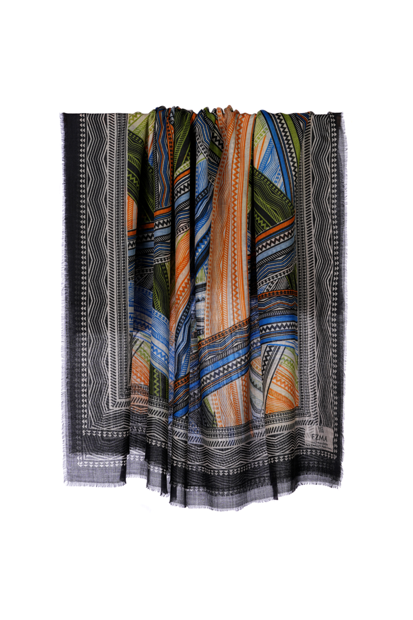 Bezels in Time Cashmere Chiffon Printed Shawls
