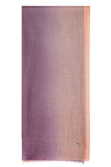 Cotton Candy ombré-dyed 100% cashmere stole in soft pink hues