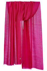 Pink Topaz 100% cashmere stole shown in a draped product view