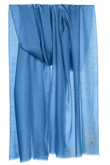 Sea Mist Sorbet cashmere stole in a soft draped view