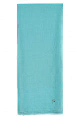 Spearmint Sorbet solid green 100% cashmere stole