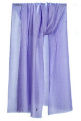 purple solid cashmere stole in a soft draped view